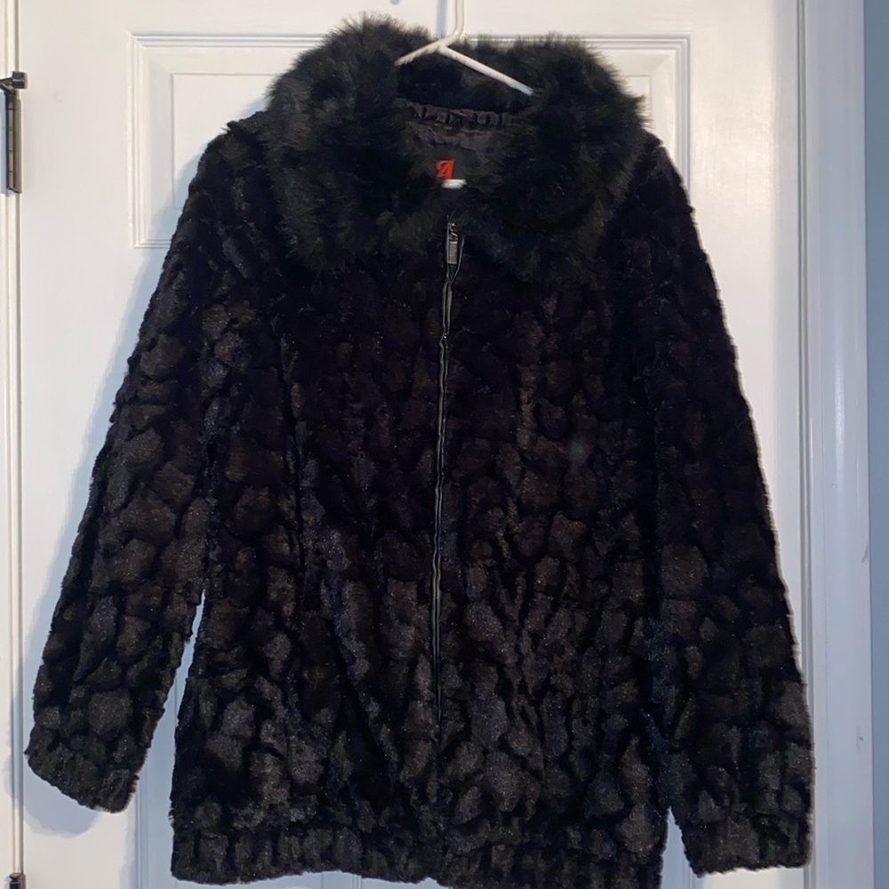 Adrienne Landau Faux Fur Coat